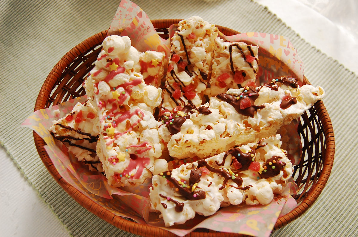 温めたマシュマロとポップコーン和えたの!?「マシュマロポップコーン