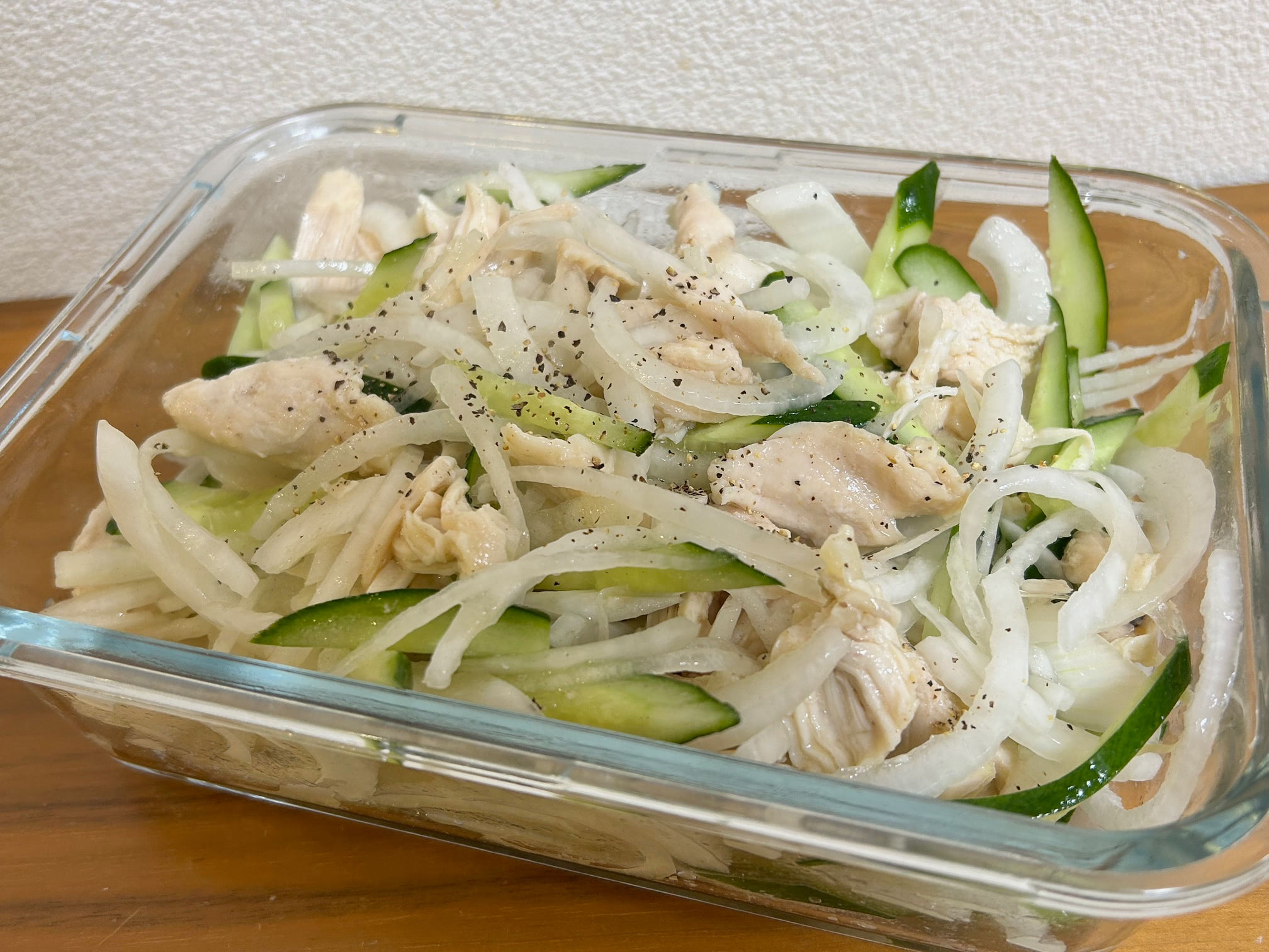 ささみはレンジで柔らか♡】チンして和えるだけ「鶏ささみと新玉ねぎの