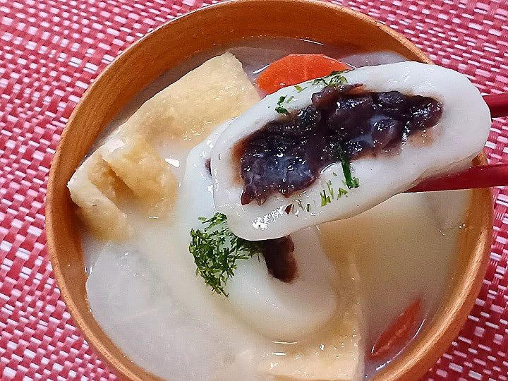 香川県スタンダードの「あんもち雑煮」作ってみた！白みそにあんこ餅っ